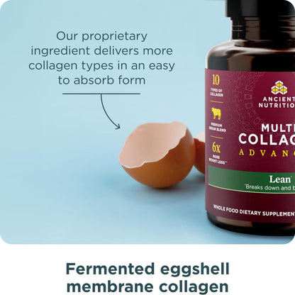 Ancient Nutrition Multi Collagen Advanced Lean with Probiotics, Hydrolyzed Collagen Peptides Supports Healthy Ancient Nutrition