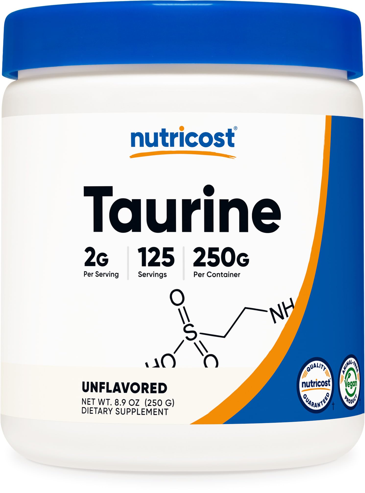 Nutricost Taurine Powder 250 Grams - 125 Servings, 2000mg Per Serving Nutricost buy australia supplements