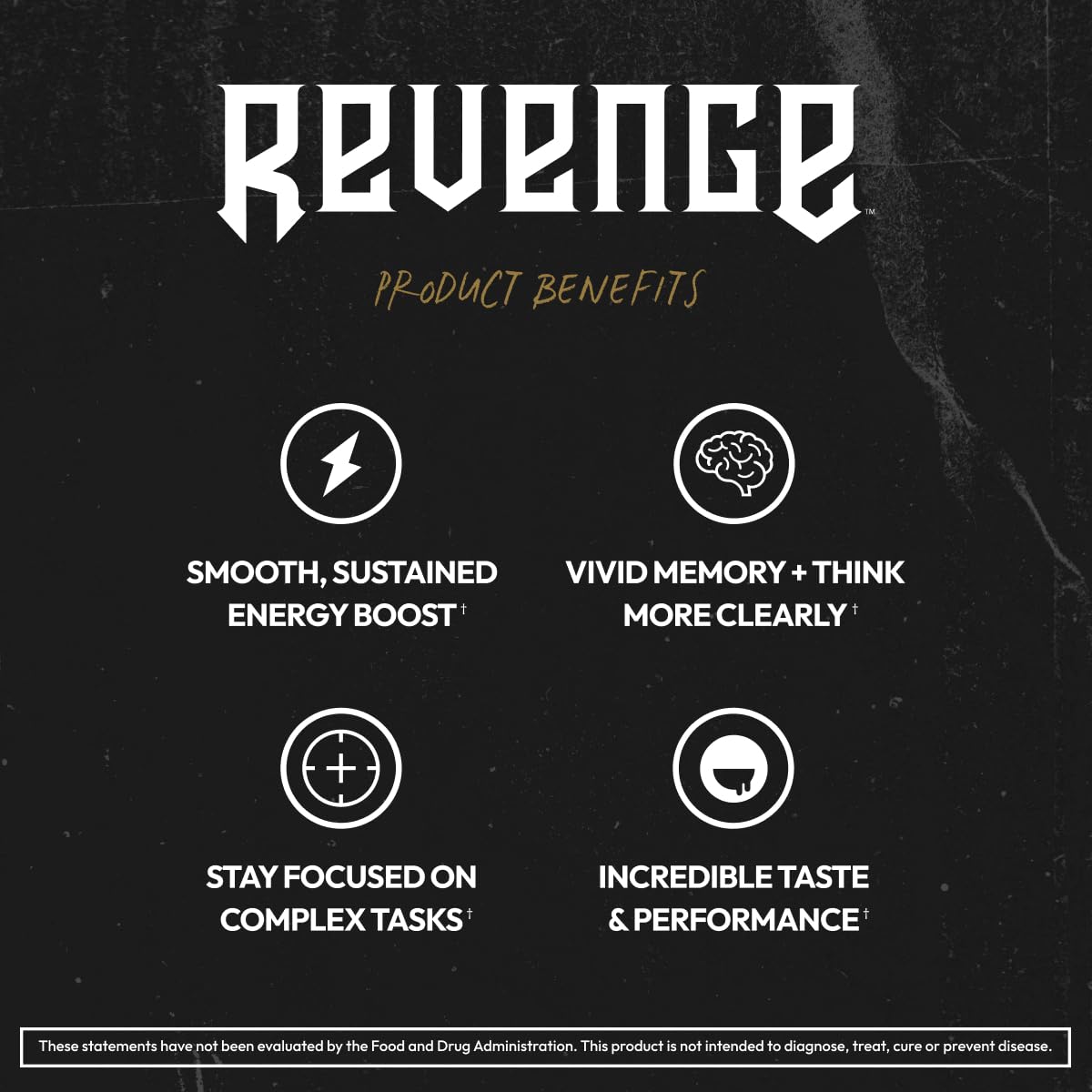 REVENGE BLK FLG Energy Drink Mix – Healthy Coffee Alternative with Natural Caffeine & Nootropics – Focus & Clean Energy Supplement – Sugar Free – 15 On-The-Go Stick Packs REVENGE buy australia supplements