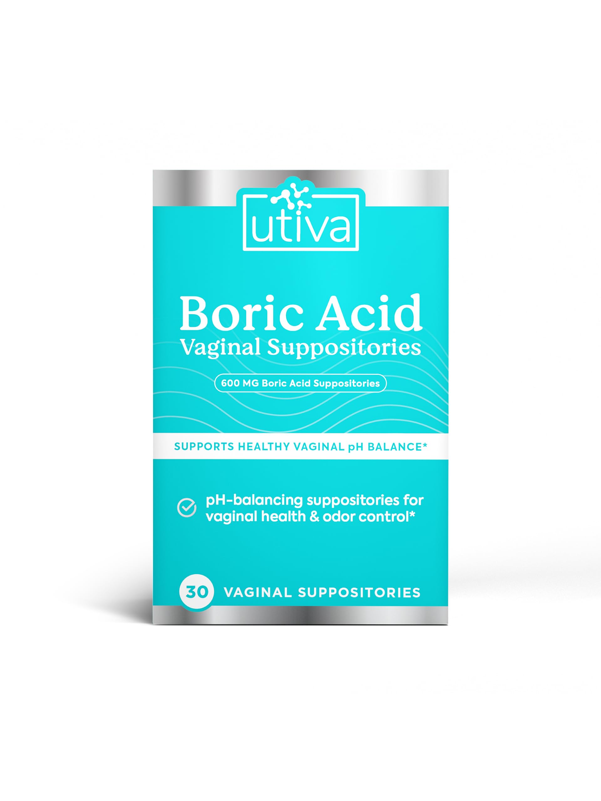 10% Bundle Utiva Boric Acid - 600mg 30-Boric Acid Vaginal Suppositories to Lower pH and Support Vaginal Health + Utiva Suppository Applicators – Hygienic Individually Wrapped 15 Vaginal Applicators Szio+ buy australia supplements