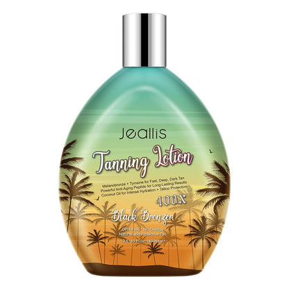 Jeallis Extreme Dark Tanning Lotion Accelerator for Indoor Tanning Beds & Outdoor Sun Tan with Bronzer to Get Dark Fast Tan jeallis