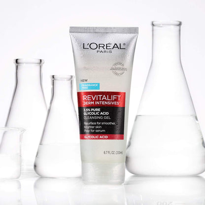L'Oreal Paris Revitalift 3.5% Pure Glycolic Acid Brightening Cleansing Gel wth Salicylic Acid 6.7 fl oz L'Oreal Paris