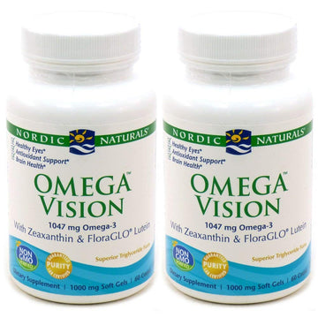 Nordic Naturals Omega Vision, Lemon - 60 Soft Gels - Pack of 2-1460 mg Omega-3 + FloraGLO Lutein & Zeaxanthin - Eye Health, Brain Health, Antioxidant Support - Non-GMO - 60 Total Servings Nordic Naturals buy australia supplements