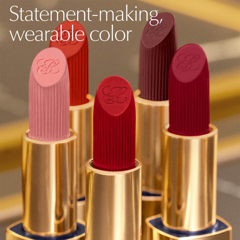 Estée Lauder Pure Color Long Lasting Cream Lipstick for Women with Cream Finish | Plumping & Nourishing 0.12 Ounce, 220 Powerful Estée Lauder