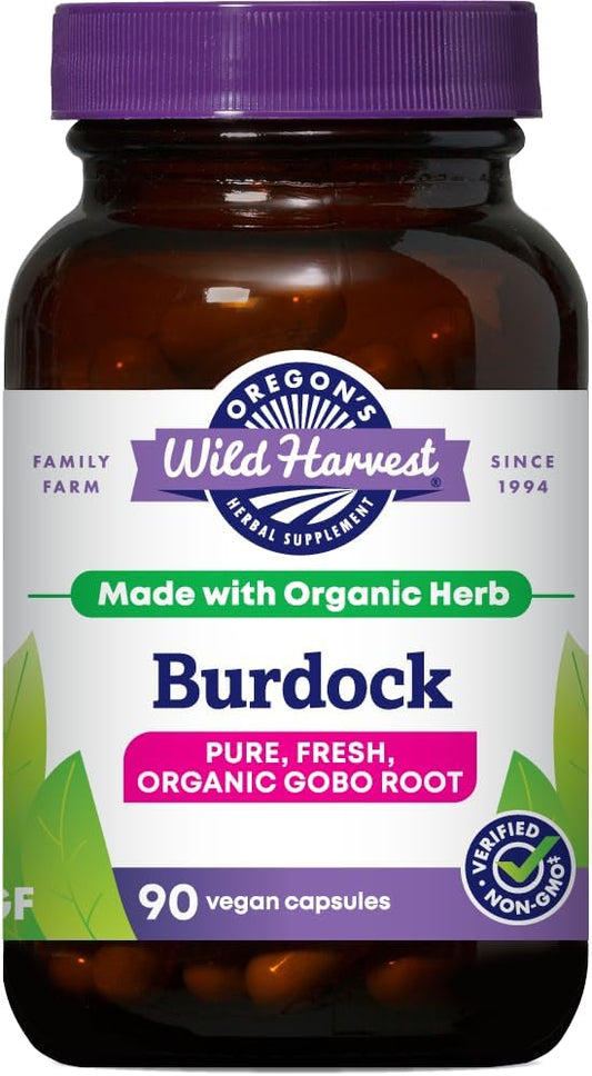 Oregon's Wild Harvest Burdock Organic Traditional Herbal Supplement Non GMO and Gluten Free | Vegan Capsules, 90 Count Gsupps Australia