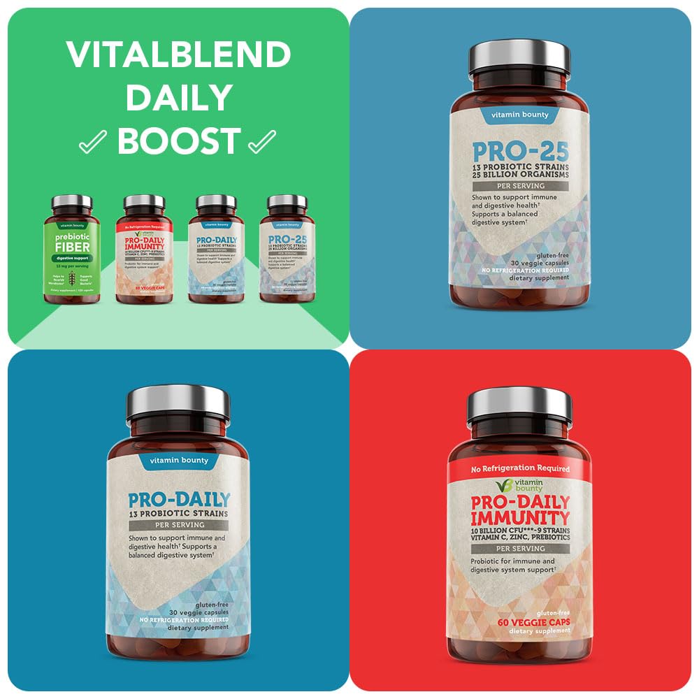 Vitamin Bounty Prebiotic Capsules - PreforPro® Prebiotics Supplement for Women & Men Digestive Health & Advanced Gut Health – No Fiber, No Bloating Vitamin Bounty