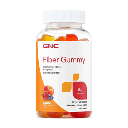 GNC Fiber 6g Gummy | Supports Healthy Digestion & Regularity | Mixed Fruit | 90 Count GNC