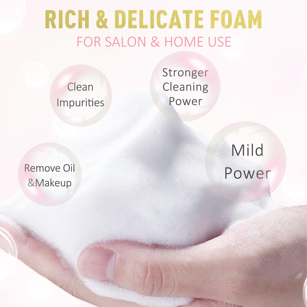 EMEDA Lash Shampoo Kit, 100ml Gentle Foam Lash Cleanser, Oil-Free Cleaning EMEDA
