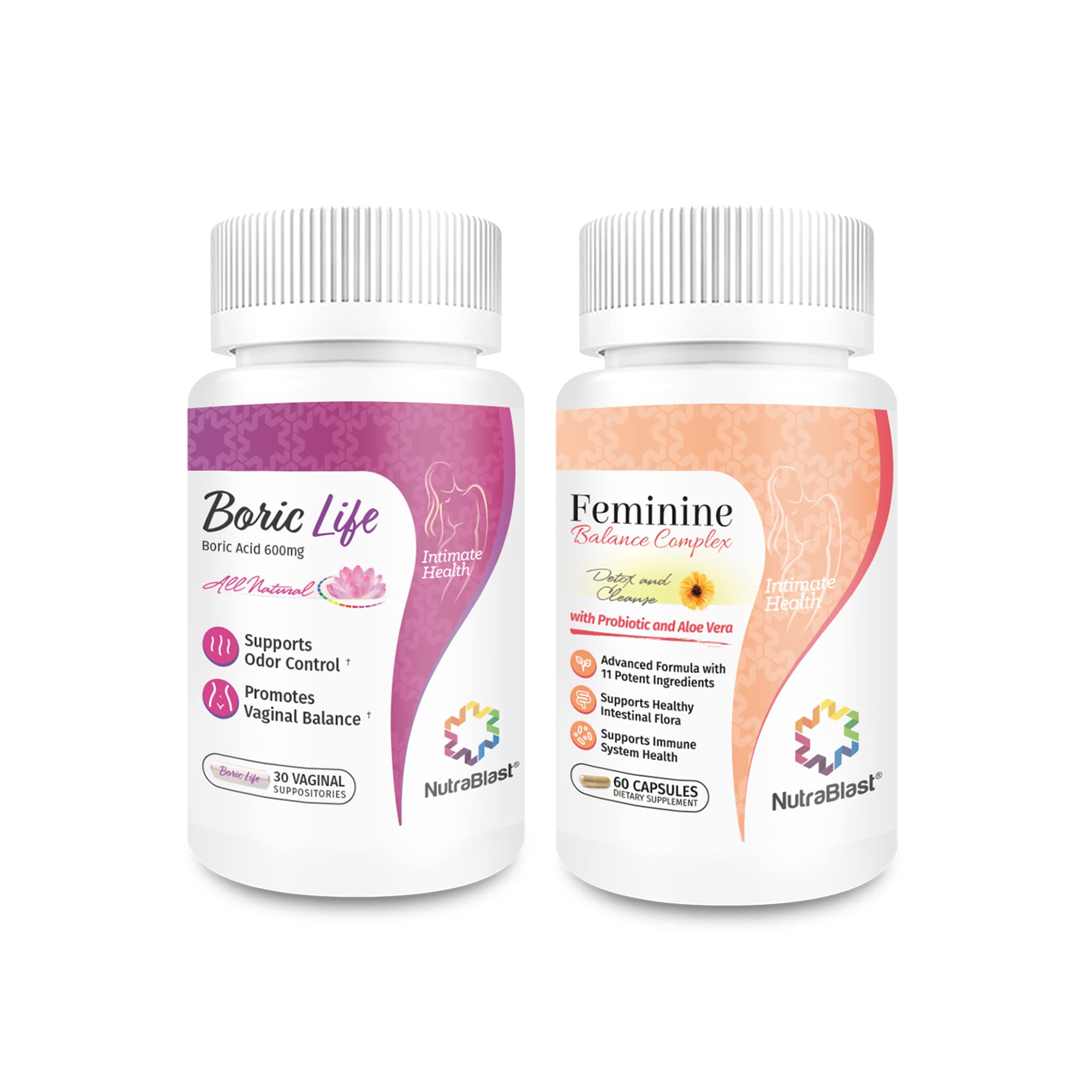 NutraBlast Boric Acid Vaginal Suppositories 600mg (30 Count) w/Feminine Balance Complex NutraBlast buy australia supplements