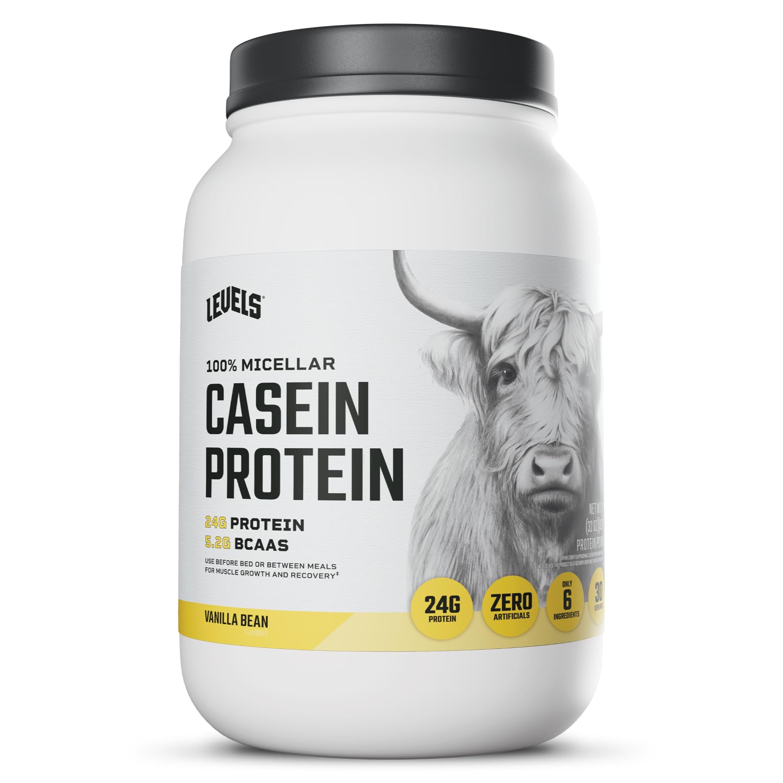 Levels 100% Micellar Casein Protein, Hormone Free, Vanilla Bean, 2LB Levels Nutrition buy australia supplements