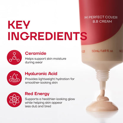 MISSHA M Perfect Cover BB Cream No.23 Natural Beige SPF 42 PA+++ 1.69 oz MISSHA