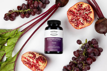 Thomas' all-natural Remedies Resveratrol 1600mg Organic Trans-Resveratrol Antioxidant Supplement with Organic Grape Seed Extract and Quercetin Thomas' all-natural Remedies