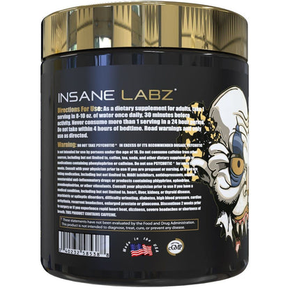 Insane Labz Psychotic Gold and Insane Veinz Gold Pre Workout Nitric Oxide Booster Stack, Increase Muscle Mass, Vascularity, Strength, Energy, Focus, Fruit Punch