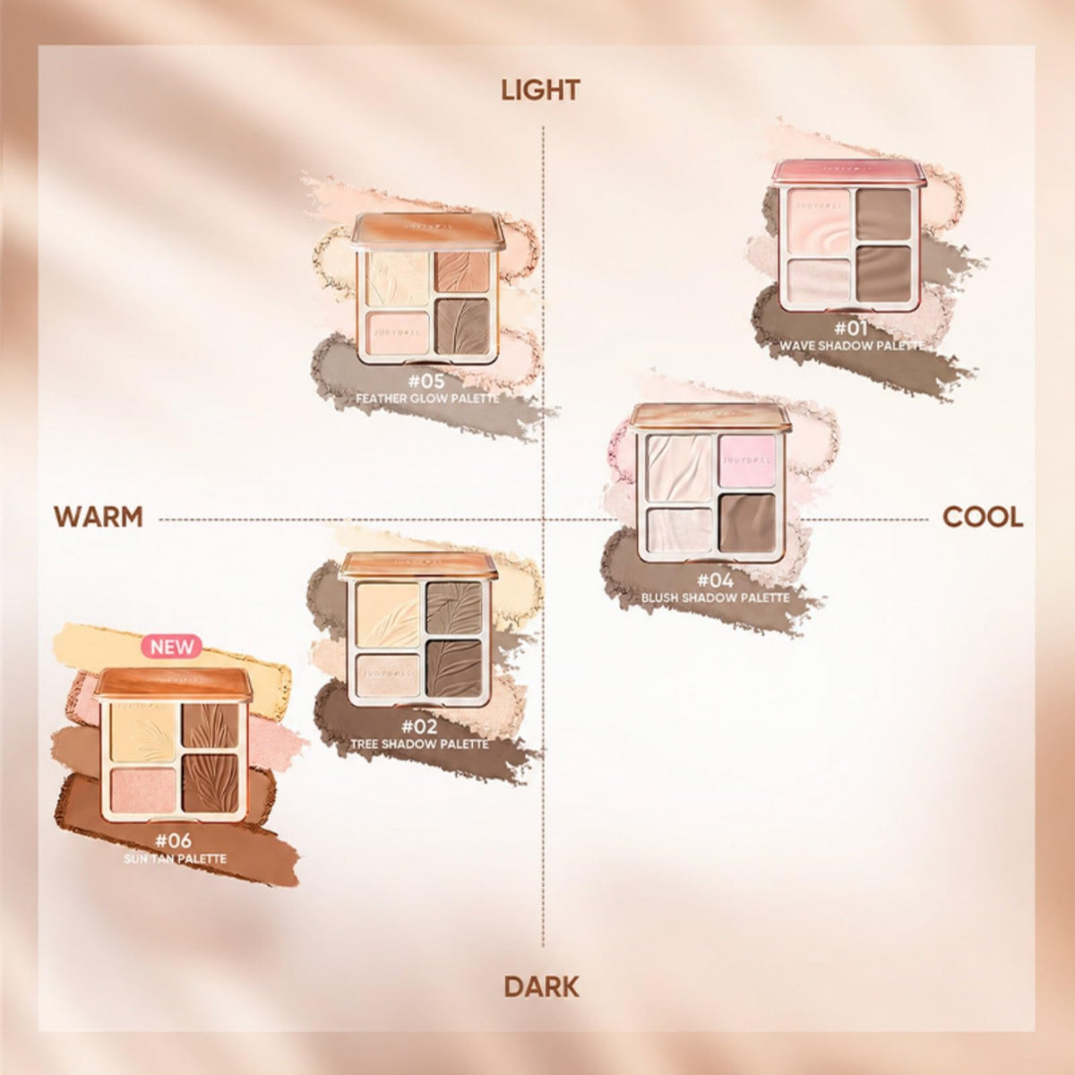JUDYDOLL Contour Palette Highlighter Makeup Korean Makeup (02 Tree) JUDYDOLL