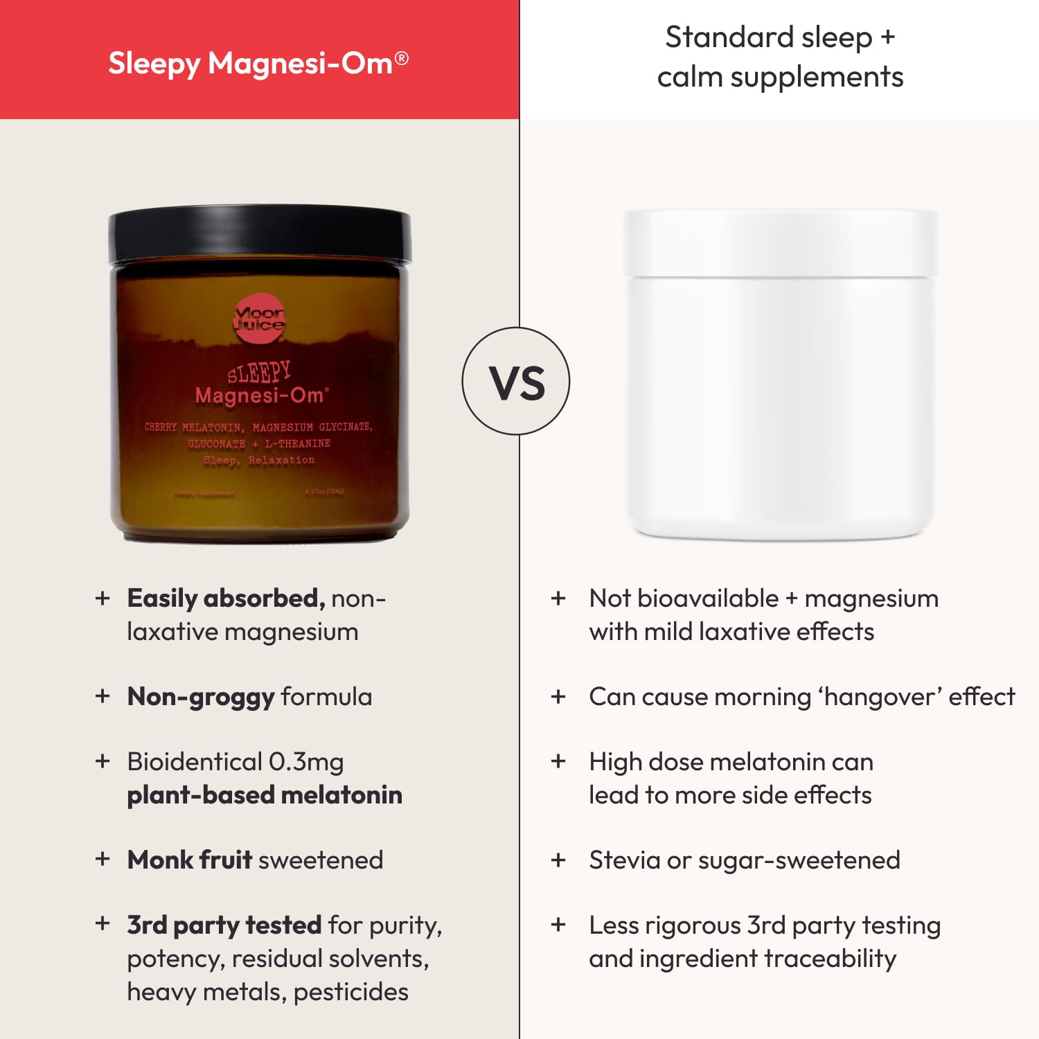Moon Juice Sleepy Magnesi-Om - Sleep Supplement Powder with Magnesium Glycinate, L-Theanine & Plant-Based Melatonin, Sugar-Free Bedtime Drink Mix for Deep Sleep w/o Grogginess, Cherry, 35 Servings Moon Juice buy australia supplements
