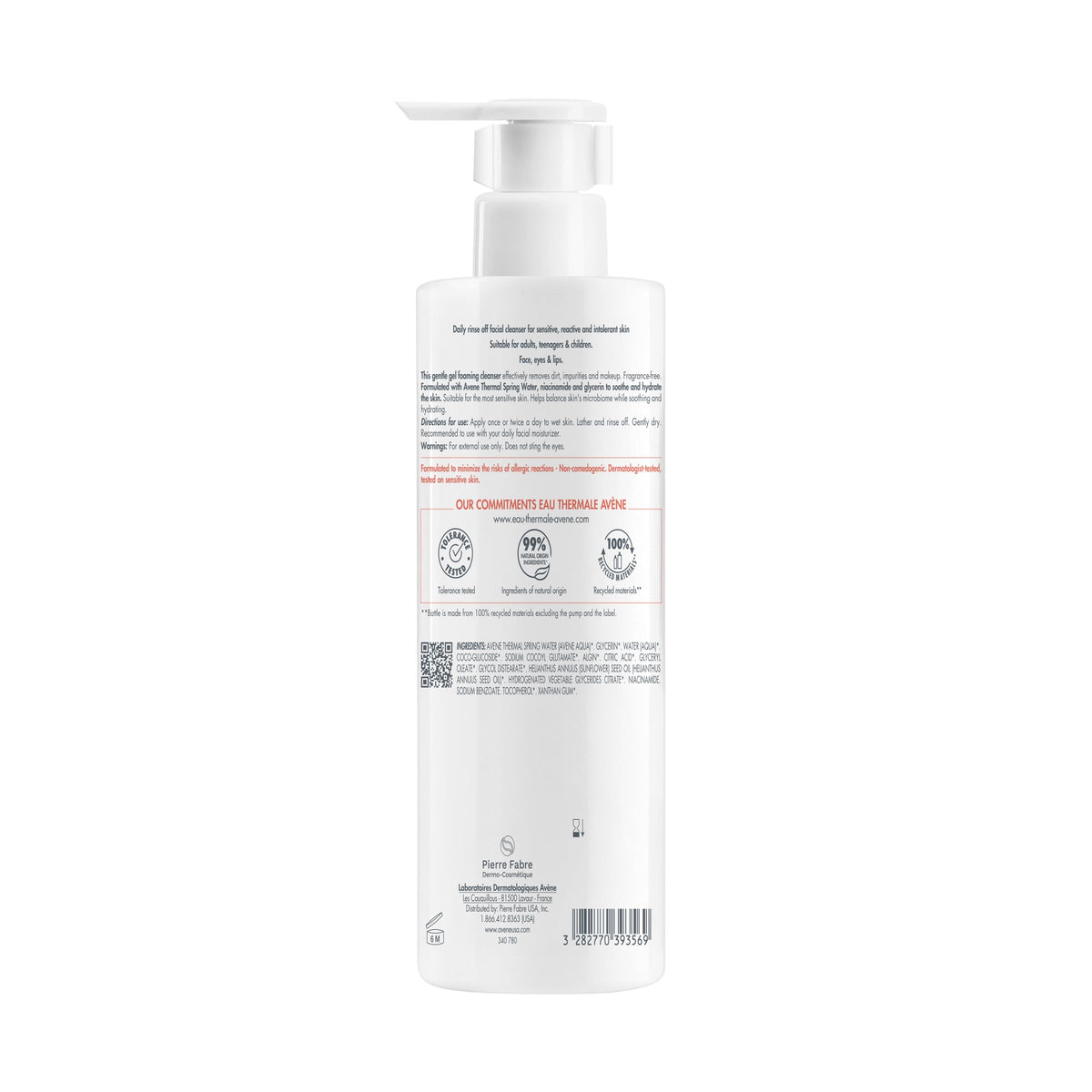 Avène Tol√©rance Gentle Foaming Facial Cleanser Sensitive Skin 5 oz Eau Thermale Avène