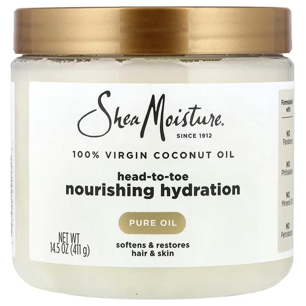 SheaMoisture for Dry Skin Nourishing Hydration 100% Extra Virgin Coconut Oil Soften and Restore Skin and Hair 14.5 oz Shea Moisture