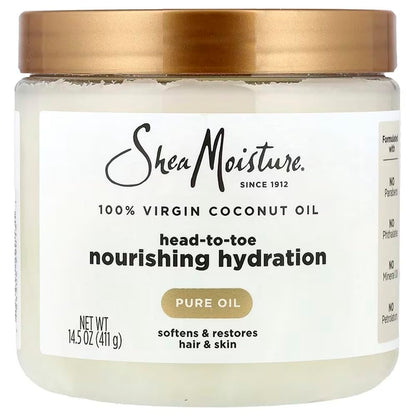 SheaMoisture for Dry Skin Nourishing Hydration 100% Extra Virgin Coconut Oil Soften and Restore Skin and Hair 14.5 oz Shea Moisture