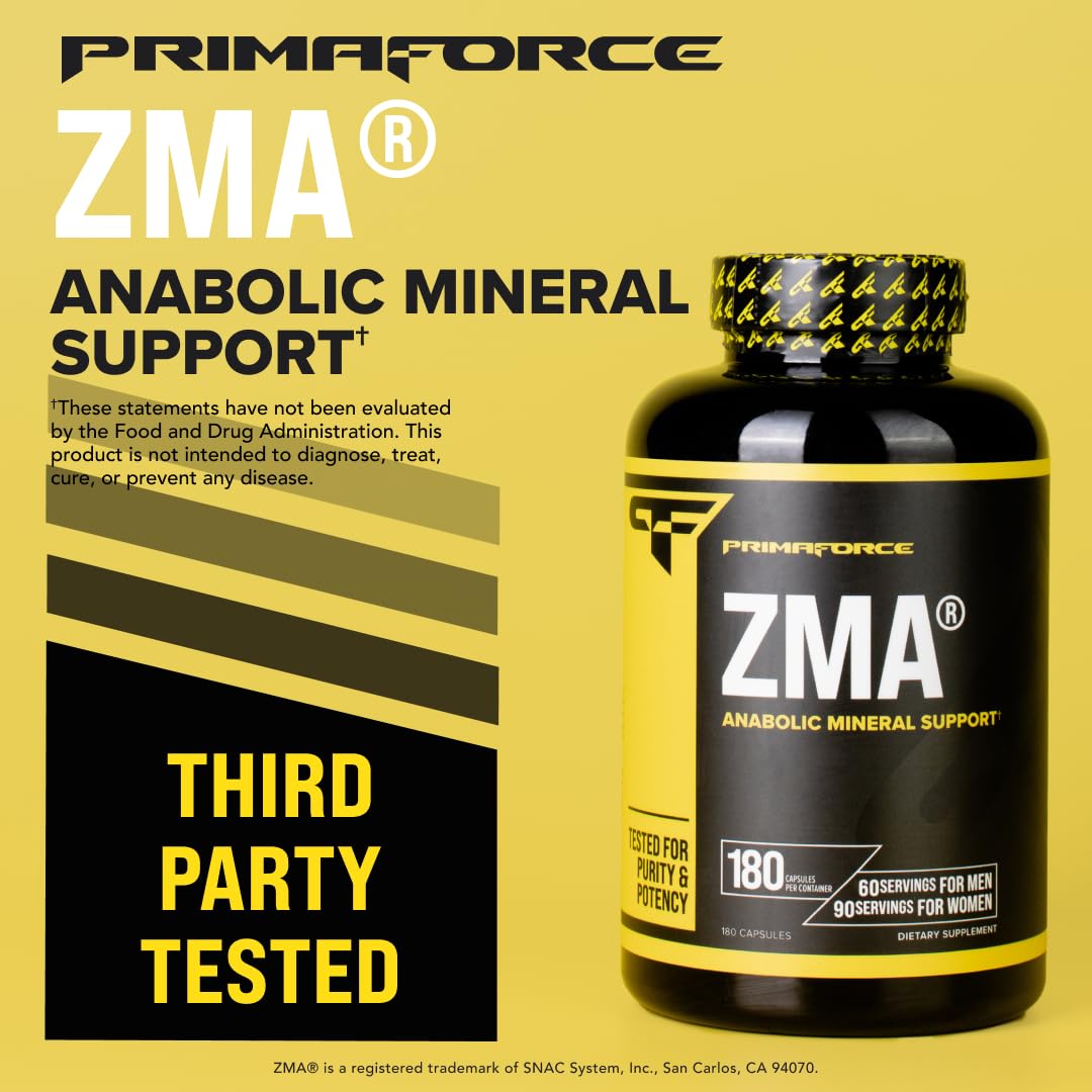 Primaforce ZMA Dietary Supplement, 180 Capsules Primaforce