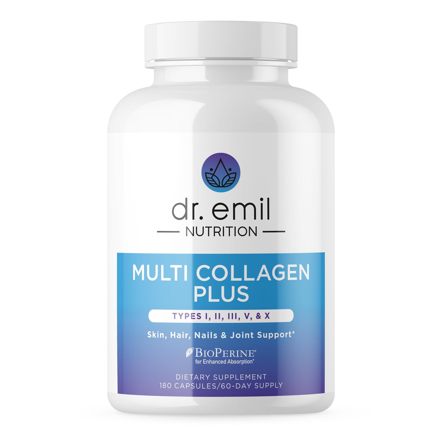 DR. EMIL NUTRITION Women's Multi Collagen Pills | Collagen Supplements to Support Hair, Skin, Nails, & Joints | Hydrolyzed Collagen Supplements Types DR. EMIL NUTRITION