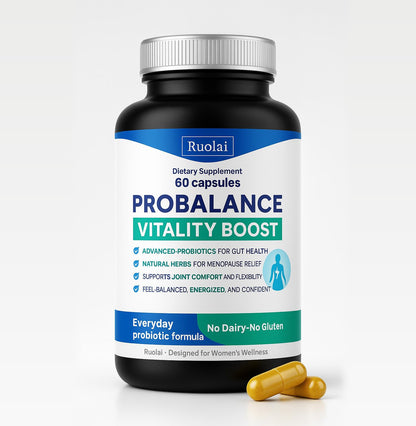 Ruolai ProBalance Probiotics for Women 68B CFU – Menopause, Bloat & Belly Support – Turmeric & Moringa Ruolai