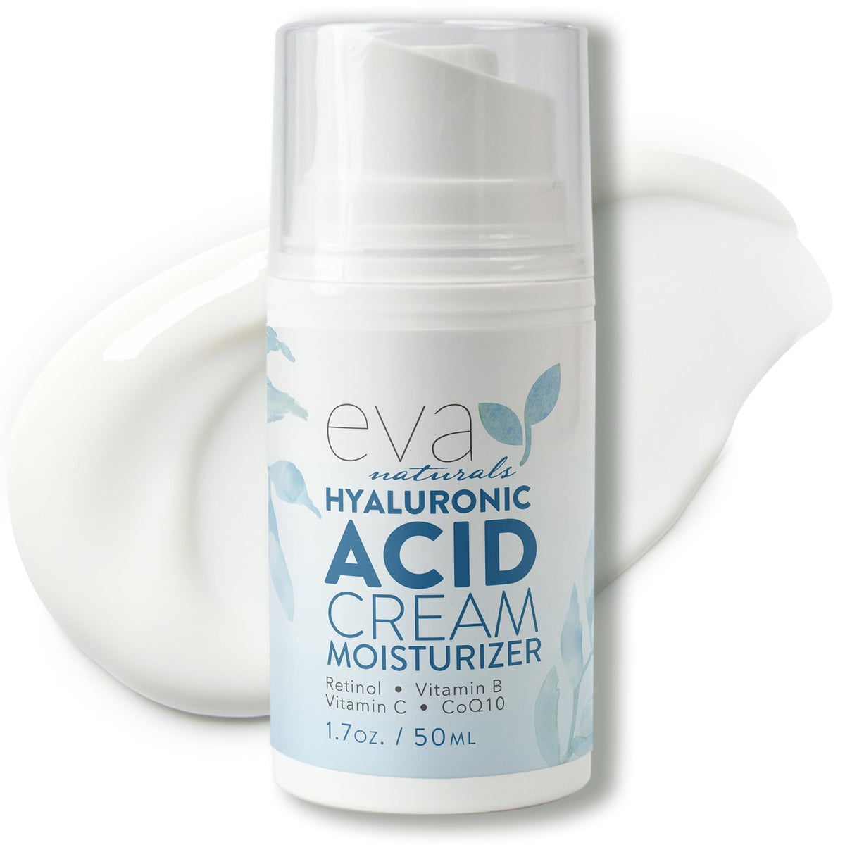 Eva Naturals Hyaluronic Acid Face Cream with Retinol & Vitamin C, 1.7 oz Eva Naturals
