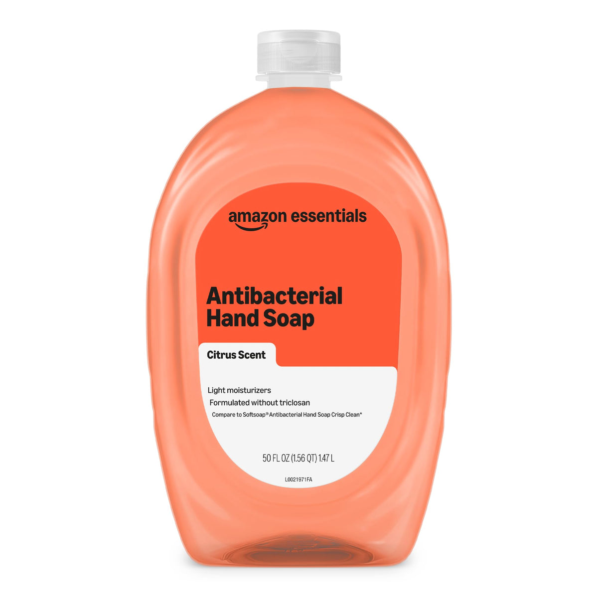 Amazon Basics Liquid Hand Soap Refill, Light Moisturizing, Triclosan-Free, Phthalate-Free, Paraben-Free, Citrus, 50 Fl Oz (Pack of 1) (Previously Solimo) Amazon Basics