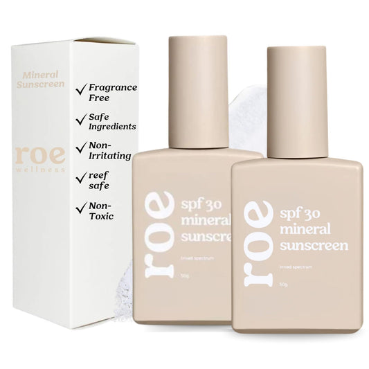 Roe Wellness- Baby Sunscreen Mineral & Reef Safe, Zinc Oxide, Non-Toxic Ingredients SPF 30 | Great For Toddlers, Kids, Newborns & Babies | Non-Greasy, Paraben-Free