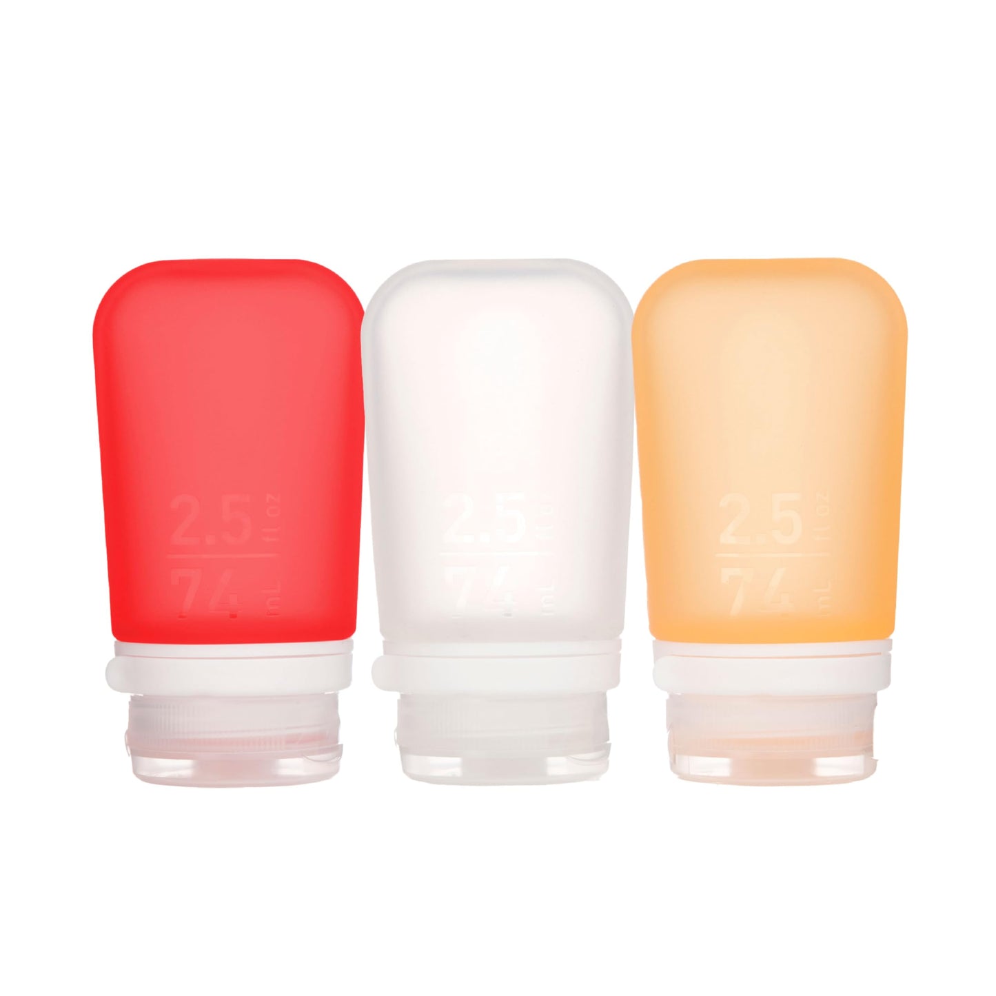 humangear GoToob+ 3-Pack, Large (3.4 fl oz), Clear/Purple/Teal | Refillable & Leak-Proof Silicone Travel Size Bottles with Locking Cap for Toiletries, Camping & TSA Carry-On Gsupps Australia