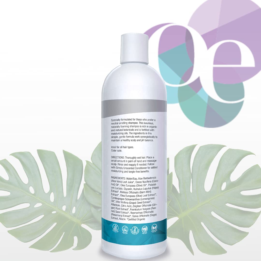 Organic Excellence All Natural Chemical-Free Shampoo | Non-Toxic, Sulfate-Free, Paraben-Free, Fragrance-Free for Men, Women, and Kids - Color-safe 16 fl oz (473 ml) Organic Excellence buy australia supplements