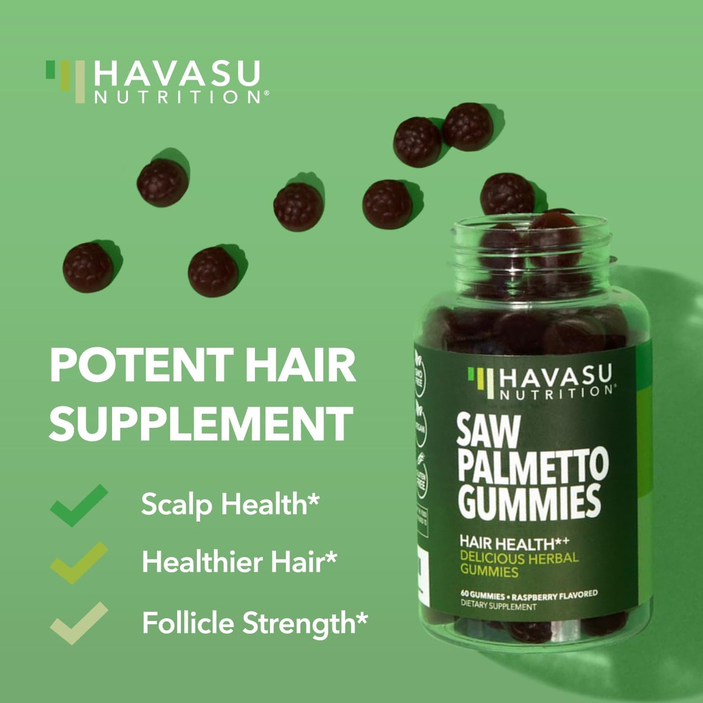 Saw Palmetto Gummies for Men, Prostate Health Supplement, 60 Count | DHT Blocker for Men for Hair Health & Male Patterned Balding, Supports Scalp and Prostate Wellness, Raspberry, 30 Day Supply Gsupps Australia