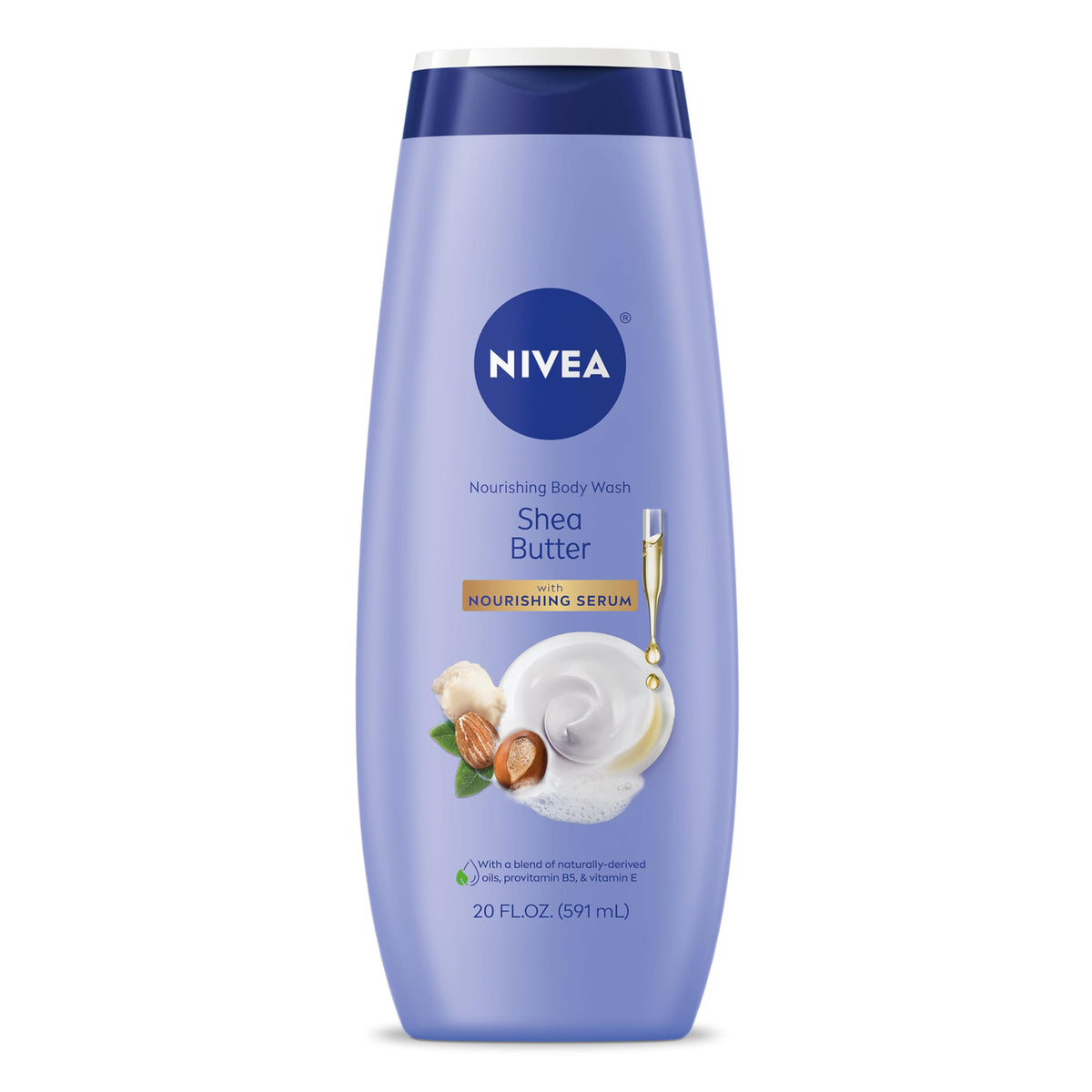 NIVEA Nourishing Shea Butter Body Wash, Nourishing Serum, 20 FL OZ NIVEA