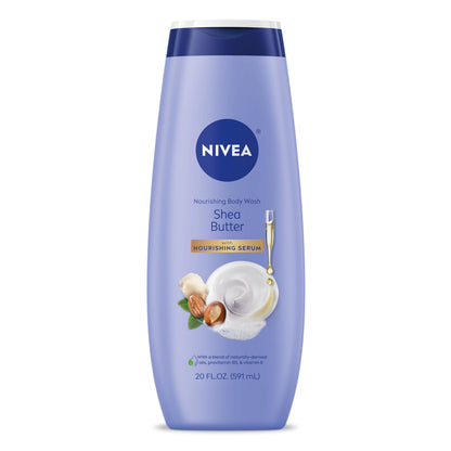 NIVEA Nourishing Shea Butter Body Wash, Nourishing Serum, 20 FL OZ NIVEA