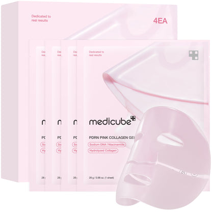 medicube Jelly Gel Mask with Salmon DNA PDRN Pink Collagen, 4EA medicube