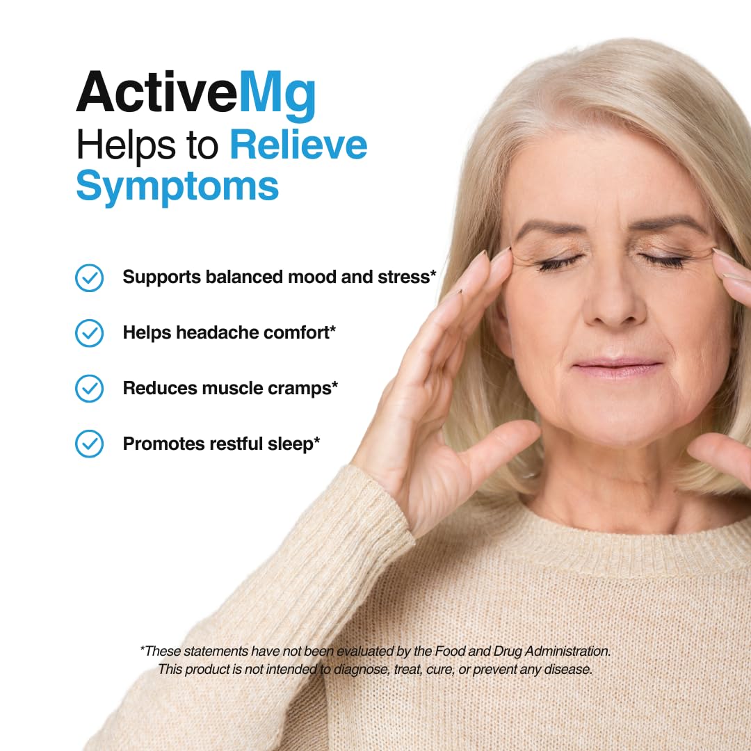 Active Mg Magnesium Supplement – 300mg Elemental Magnesium + Zinc & B Vitamins – Muscle & Nerve Support – 90 Vegan Capsules Migraine Stop buy australia supplements