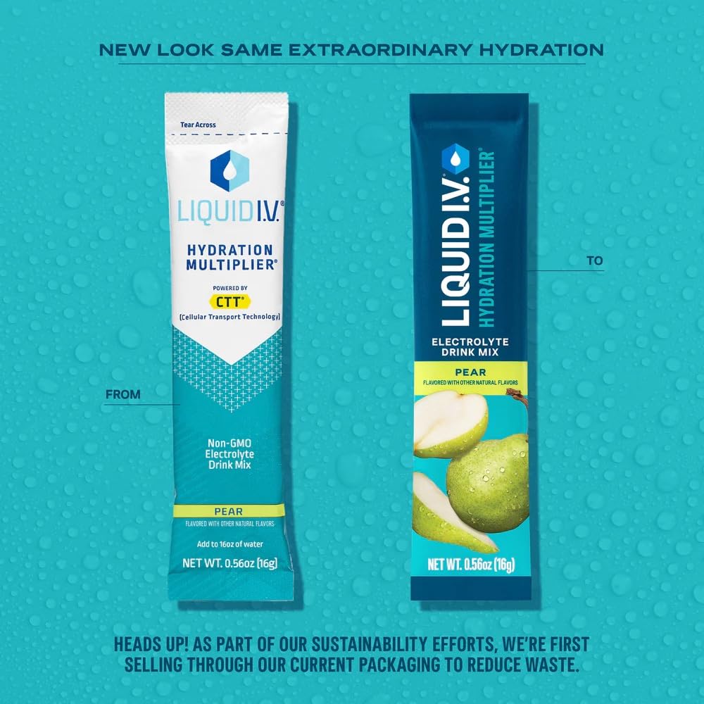 Liquid I.V.® Hydration Multiplier - Pear | Electrolyte Powder Drink Mix | 1 Pack (16 Servings) Liquid I.V. buy australia supplements