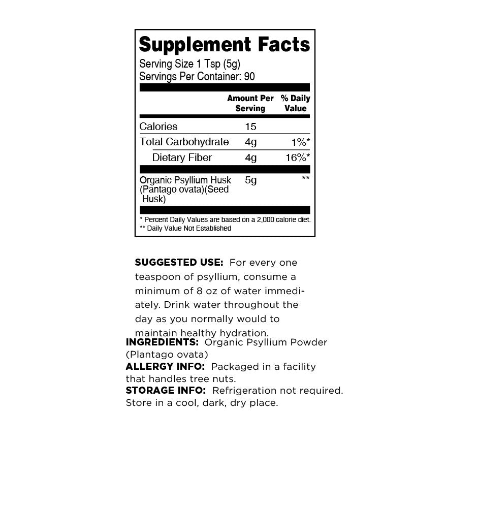 Terrasoul Superfoods Organic Psyllium Husk Powder, 1 Lb - Superfine Texture | 99% Purity | Perfect for Gluten-Free Baking | No Purple Breads Terrasoul Superfoods