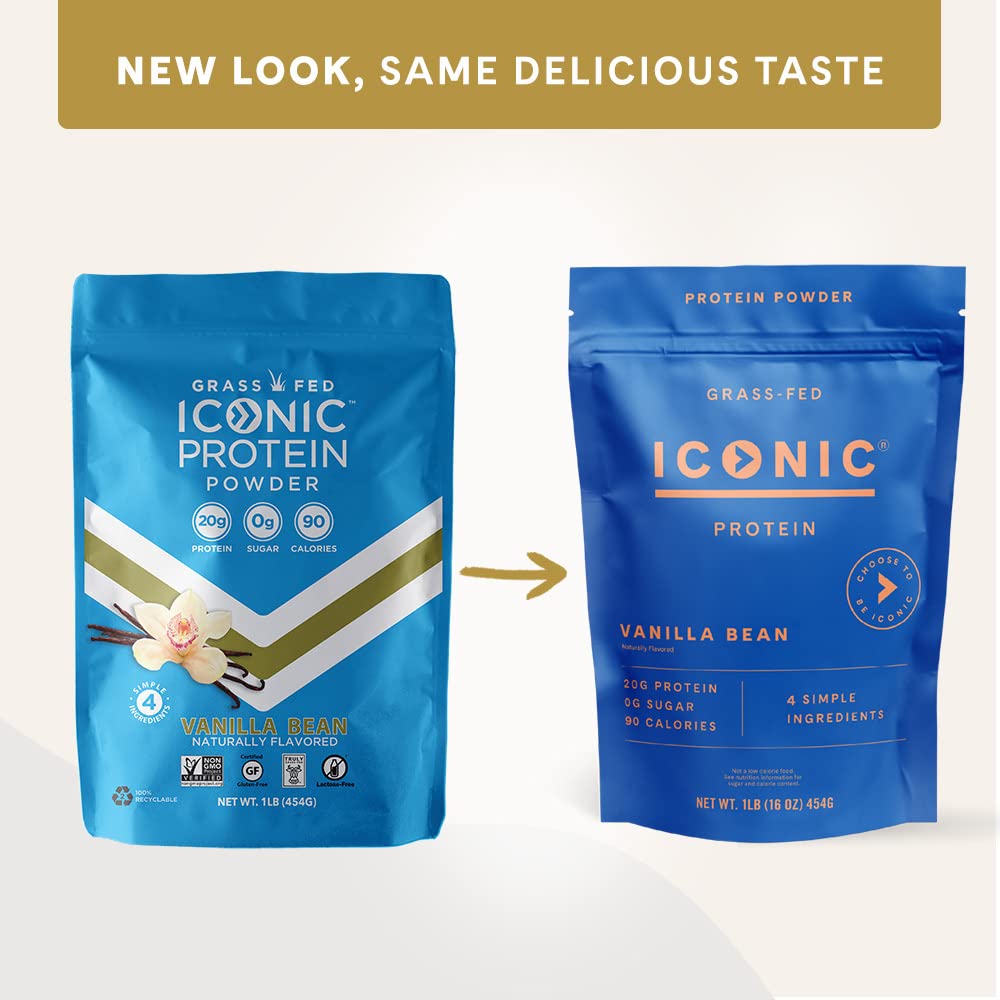 ICONIC Protein Powder, Vanilla Bean - Sugar Free, Low Carb Protein Powder - Lactose Free ICONIC buy australia supplements