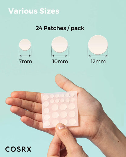 COSRX Acne Pimple Patch (96) Absorbing Hydrocolloid Original 3 Size Patches for Blemishes and Zits Cover COSRX