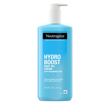 Neutrogena Hydro Boost Body Gel Cream, Hydrating Body Lotion with Hyaluronic Acid for Normal to Dry Skin