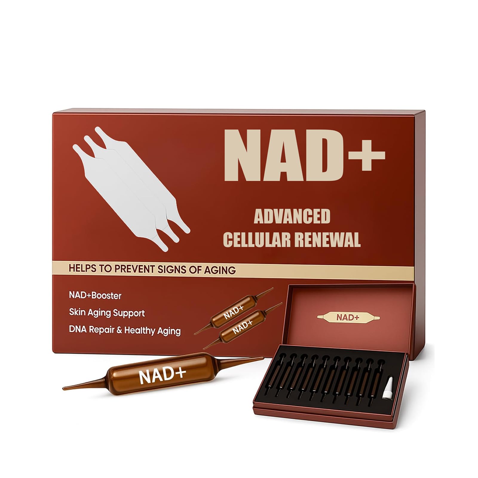 NAD+ Advanced Cellular Renewal Supplement 1200mg - Skin Anti-Aging & Energy Boost Support - 10 Vials CKPCKP buy australia supplements