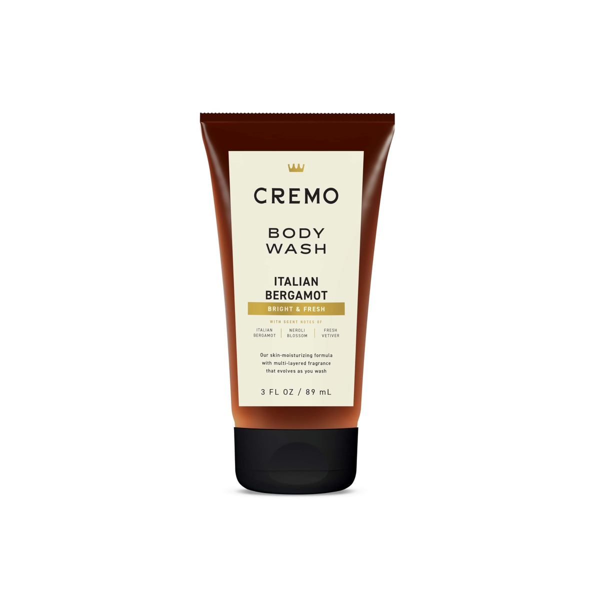 Cremo Body Wash for Men, Italian Bergamot, Travel Size, 3 Fl Oz Cremo