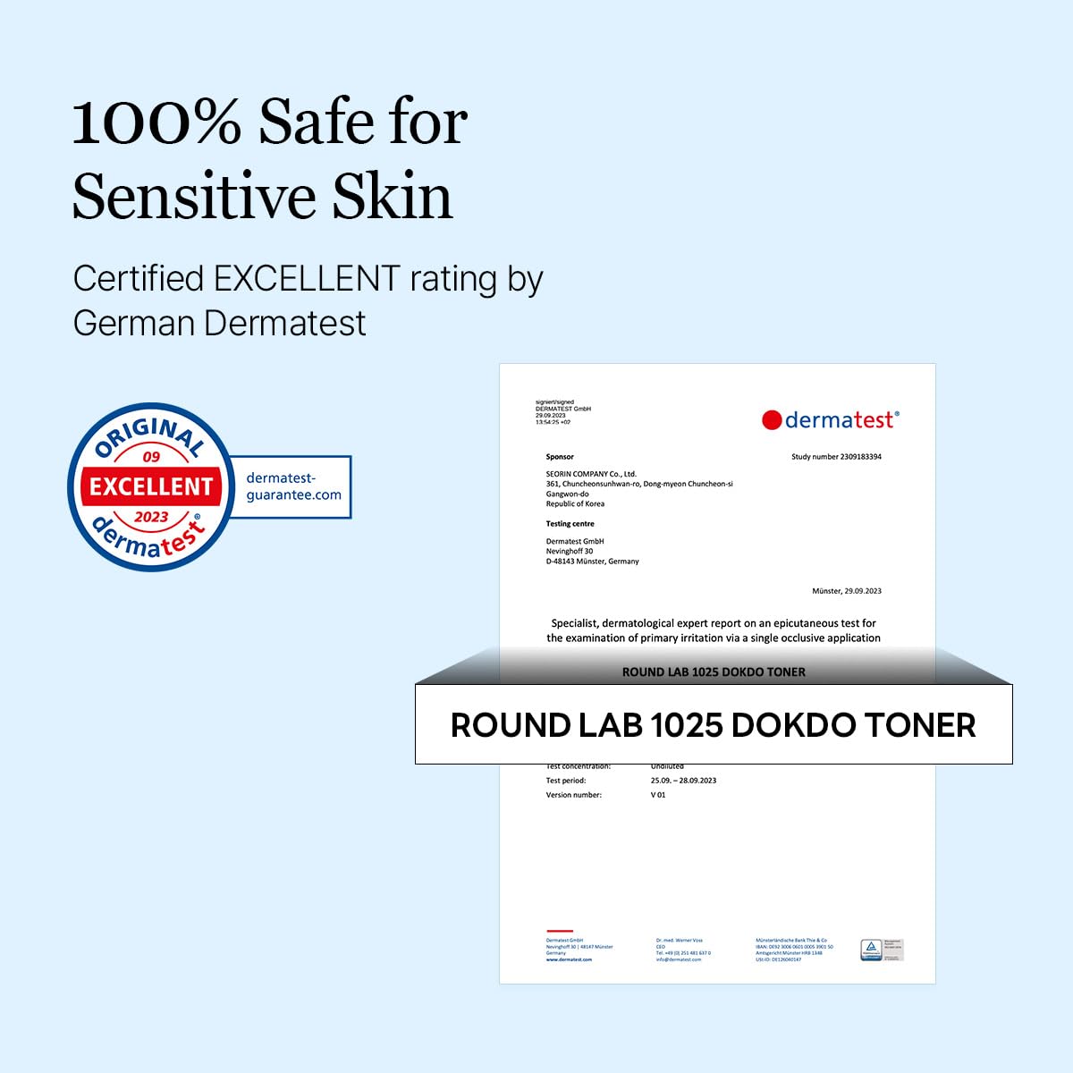 ROUND LAB 1025 Dokdo Toner 6.76 Fl Oz, Oil Control and Reduces Excess Sebum, Gentle Exfoliating Facial Toner, Deep Sea Water for Moisturization ROUND LAB