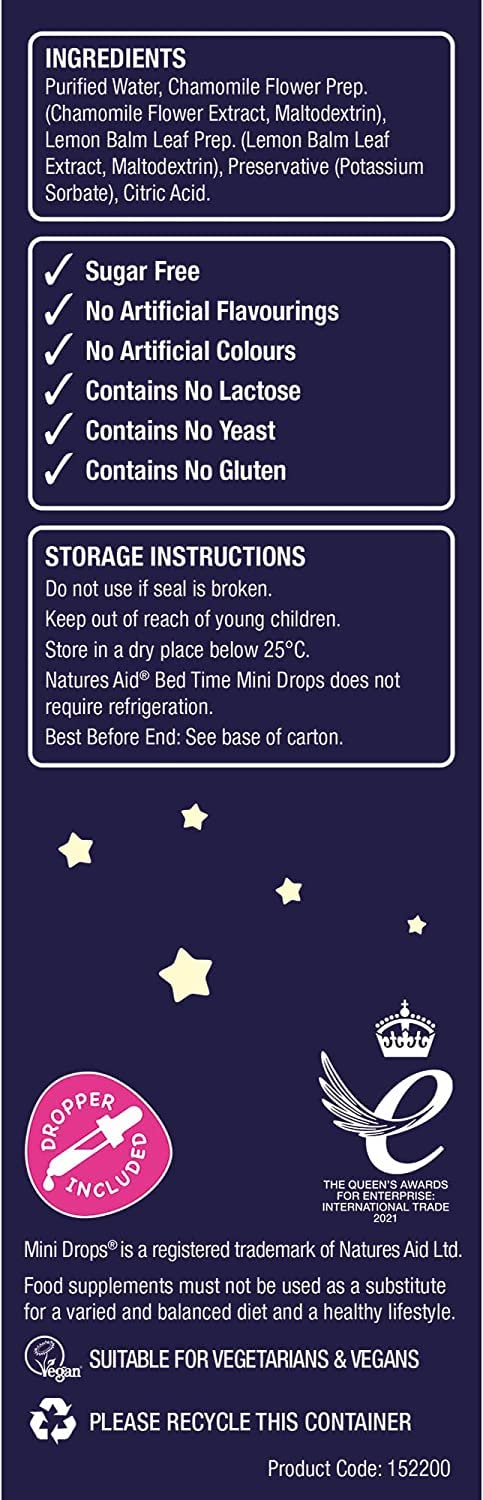 Natures Aid Bed Time Mini Drops for Children 3 Months - 5 Years, 50ml natures aid buy australia supplements