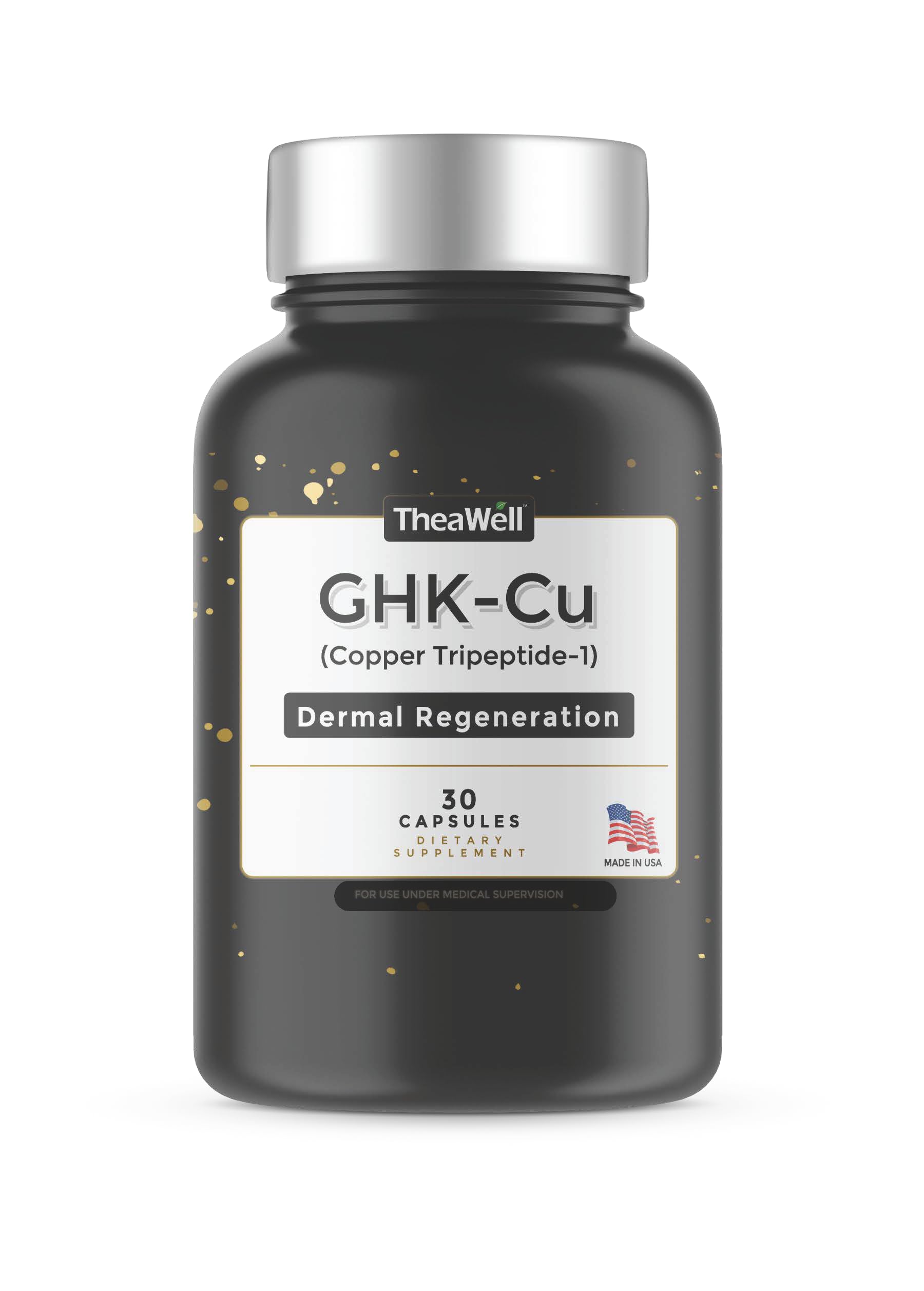 TheaWell GHK-Cu Copper Tripeptide-1, 5mg with MSM, Biotin, Zinc, Bioperine Black Pepper Extract, Dermal Regeneration, Hair Skin and Nails Support, 30 Vegan Capsules, Made in USA TheaWell buy australia supplements