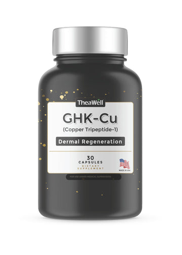 TheaWell GHK-Cu Copper Tripeptide-1, 5mg with MSM, Biotin, Zinc, Bioperine Black Pepper Extract, Dermal Regeneration, Hair Skin and Nails Support, 30 Vegan Capsules, Made in USA TheaWell buy australia supplements