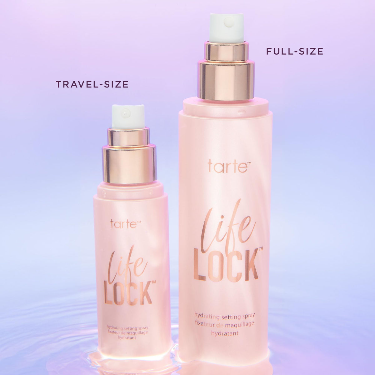 tarte life lock hydrating setting spray – 10-in-1 Weightless Mist to Hydrate & Lock Long-Lasting Makeup, Waterproof, Sweatproof & Transfer-Resistant, Vegan & Cruelty-Free, travel size tarte