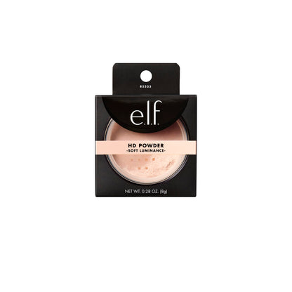 e.l.f. High Definition Powder, Loose Powder, Lightweight, Long-Lasting, Creates Soft Focus Effect, Masks Fine Lines & Imperfections, 0.28 Oz, Soft Luminance e.l.f.