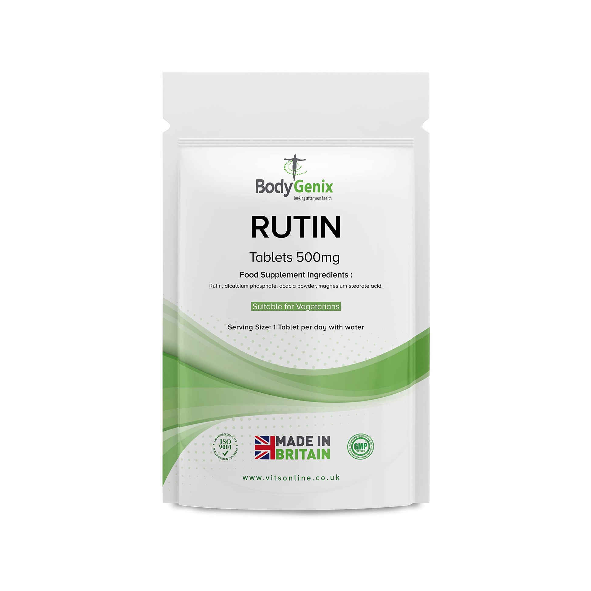 Bodygenix Rutin 500mg Tablets CAPILLARIES, VARICOSE Veins, Hemorrhoids Veg Friendly Bodygenix buy australia supplements