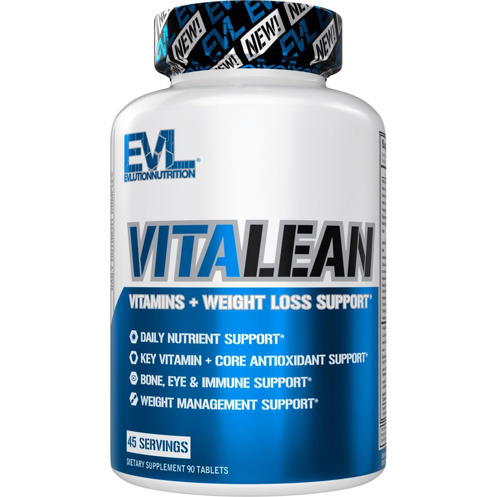 Evlution Nutrition VitaLean - Vitamins + Weight Loss Support - Key Vitamin + Core Antioxidant Support - Daily Nutrient & Weight Management Support - Bone, Eye & Immune Support - 45 Servings Evlution buy australia supplements